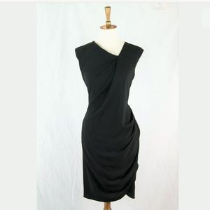 ❌SOLD❌Helmut Lang Asymmetric Ruched Sheath Dress